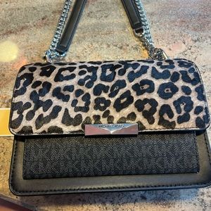 New Michael Kors animal print leather
